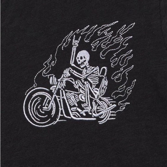 torrid Tops - NWT Torrid Moto Embroidered Classic Fit Slub Notch Neck‎ Tee 2X